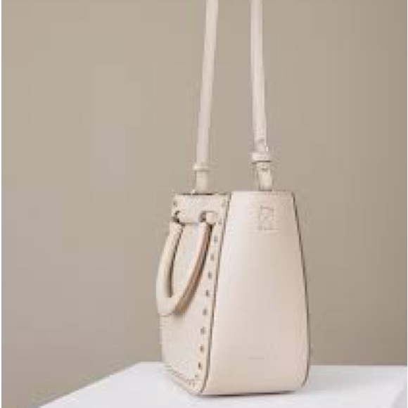 Reiss Mayfair Mini Leather Tote Bag with Stud Accents - Picture 2 of 8